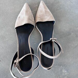 Alexander Wang Suede Beige EU 41 / US 10.5 Ankle Strap 2" Heel